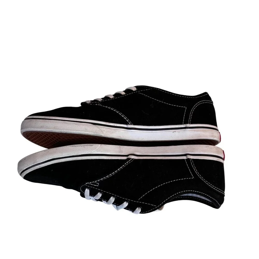 Vans Women's Black Canvas Lace-Up Sneakers Size 7.5 US Skater‎ Streetwear Retro